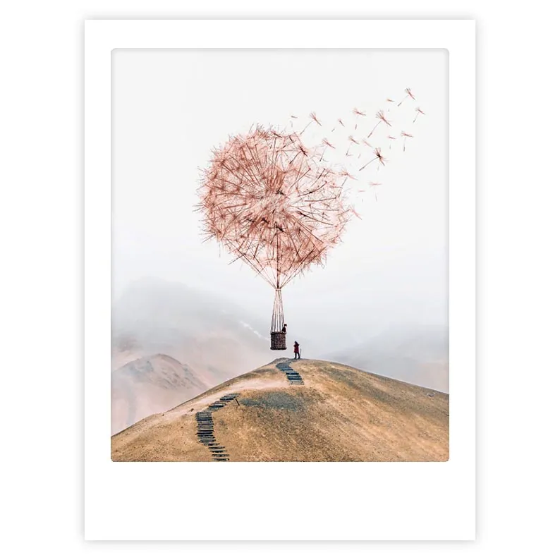 pickmotion-art-poster-wenn-w-nsche-fliegen-lernen-mit-echtglas-rahmen image 1