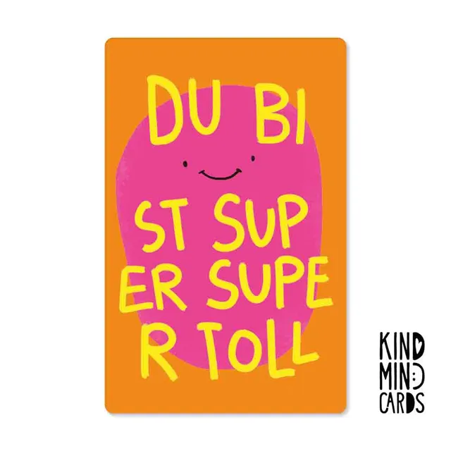 pickmotion-neon-kind-mind-cards-du-bist-super-super-toll-karte image 1