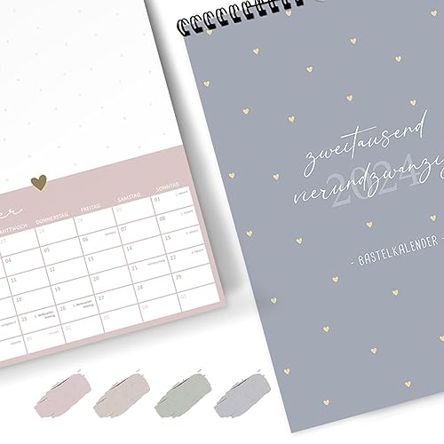 gr-tz-verlag-bastelkalender-2024-wandkalender-a4-goldfolie-fotokalender-zum-selb image 8