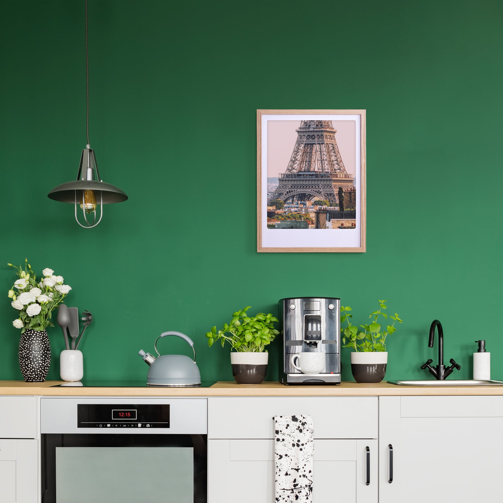 pickmotion-art-poster-eiffel-tower-wandbild-mit-echtglas-rahmen image 2