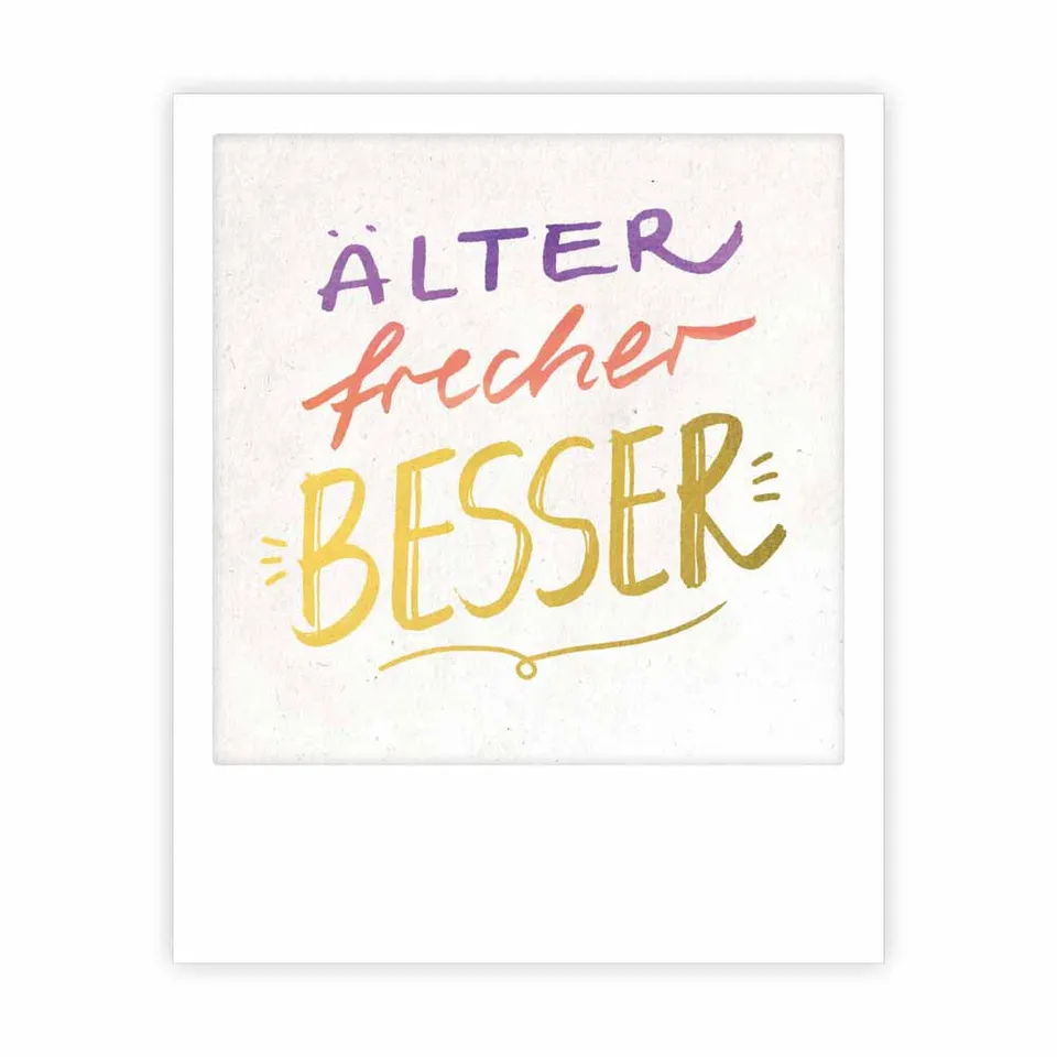 pickmotion-kleine-postkarte-lter-frecher-besser-geschenkkarte image 1