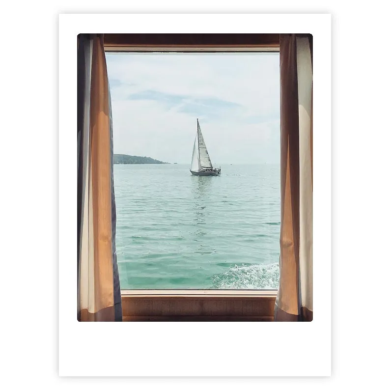 pickmotion-art-poster-lets-go-on-a-trip-mit-echtglas-rahmen image 1