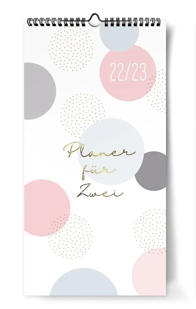 gr-tz-verlag-planer-f-r-zwei-2023-blattgold-wandkalender-3-spaltig image 1