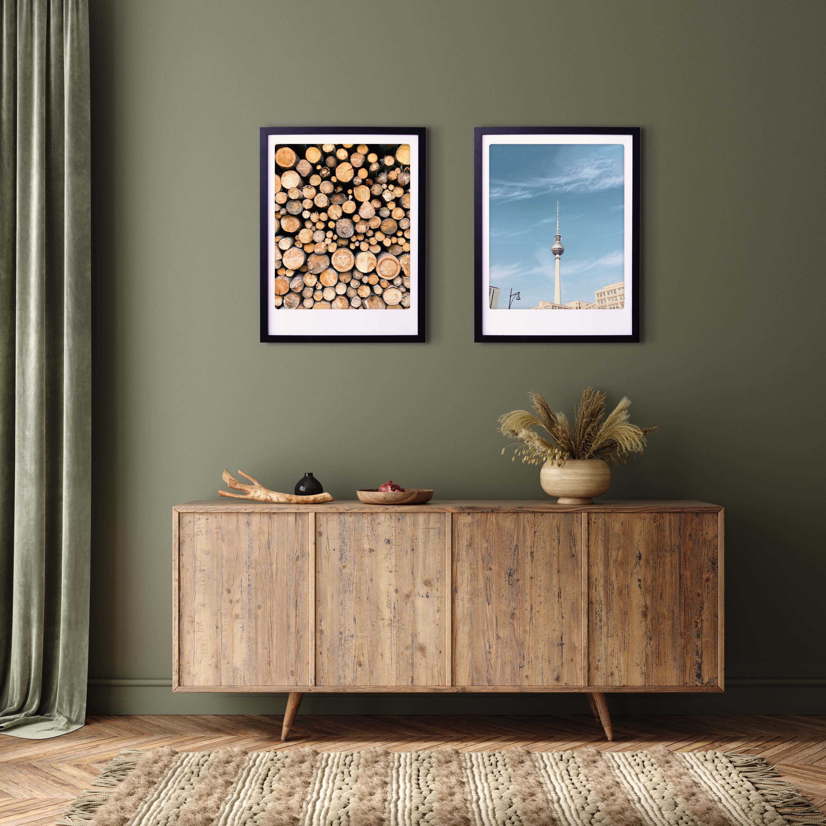 pickmotion-take-me-to-the-woods-art-poster-mit-echtglas-rahmen image 2