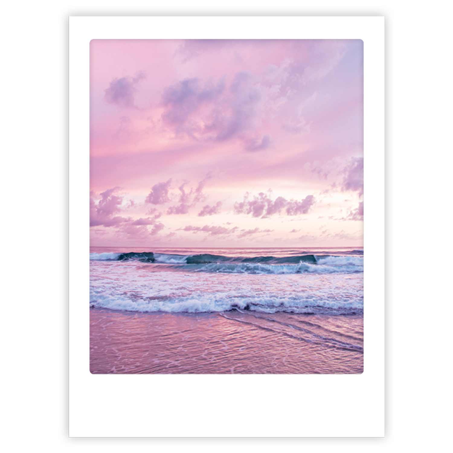 pickmotion-art-poster-purple-sea-mit-echtglas-rahmen image 1