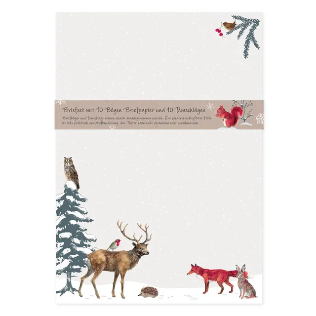 gr-tz-verlag-briefpapier-set-weihnachtswald-din-a4-mit-umschl-gen image 1