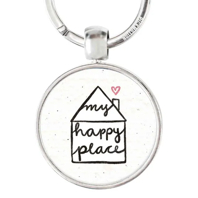 pickmotion-schl-sselanh-nger-my-happy-place-beidseitig-bedruckt image 1