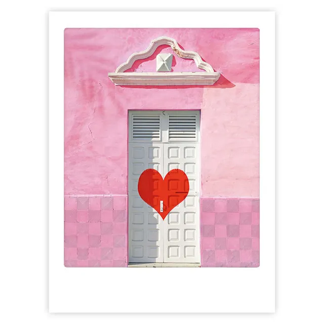 pickmotion-art-poster-love-is-where-the-heart-is-mit-echtglas-rahmen image 1
