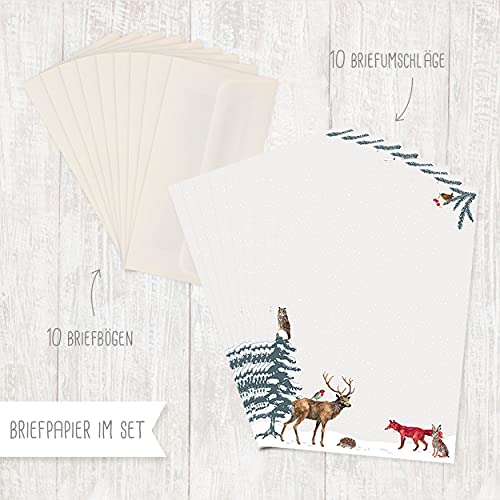 gr-tz-verlag-briefpapier-set-weihnachtswald-din-a4-mit-umschl-gen image 7