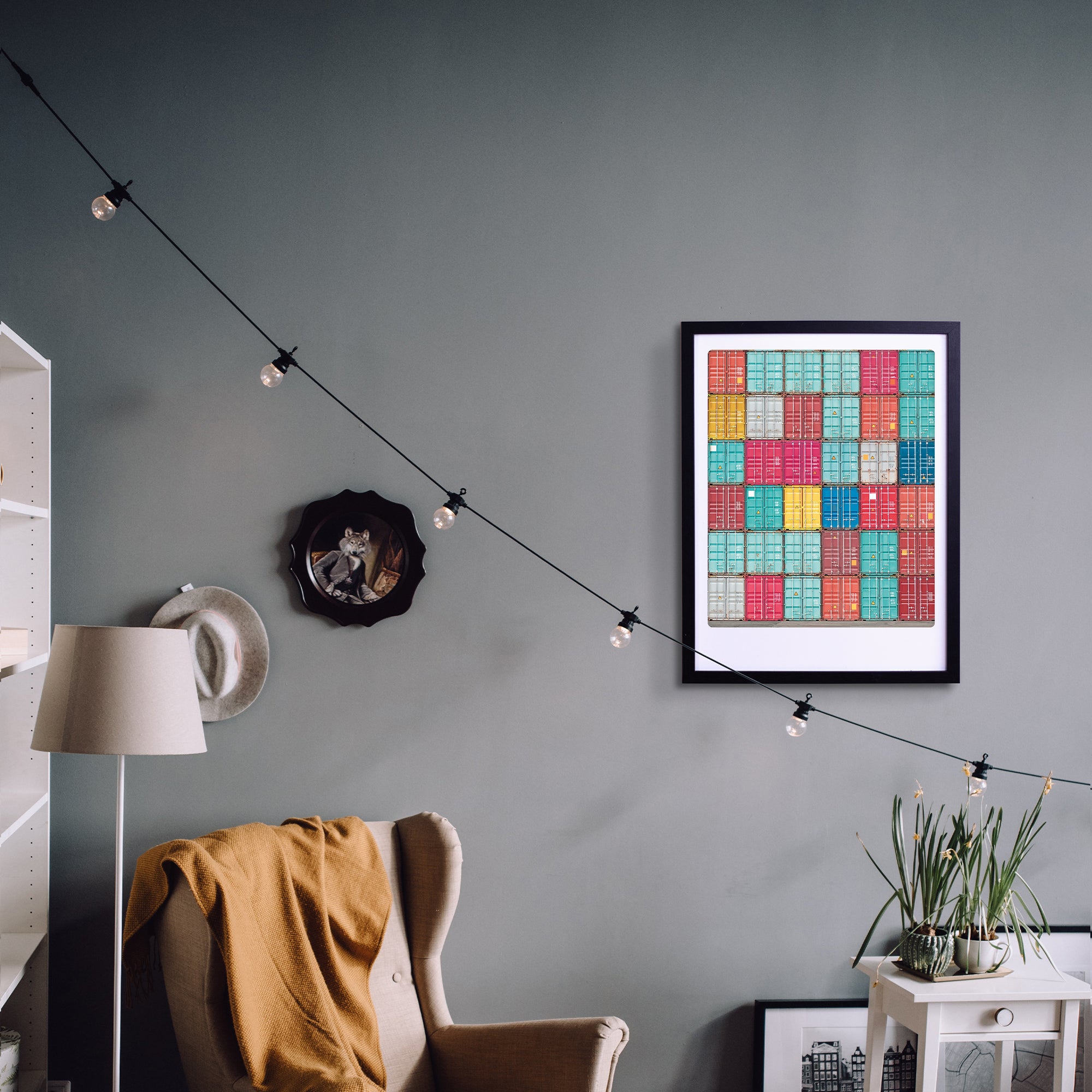 pickmotion-art-poster-real-life-tetris-mit-echtglas-rahmen image 2