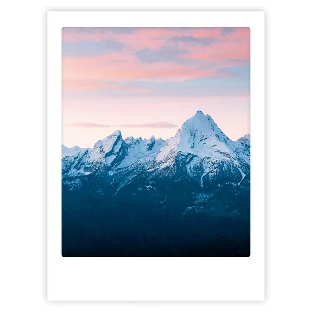 pickmotion-mountain-view-art-poster-mit-echtglas-rahmen image 1