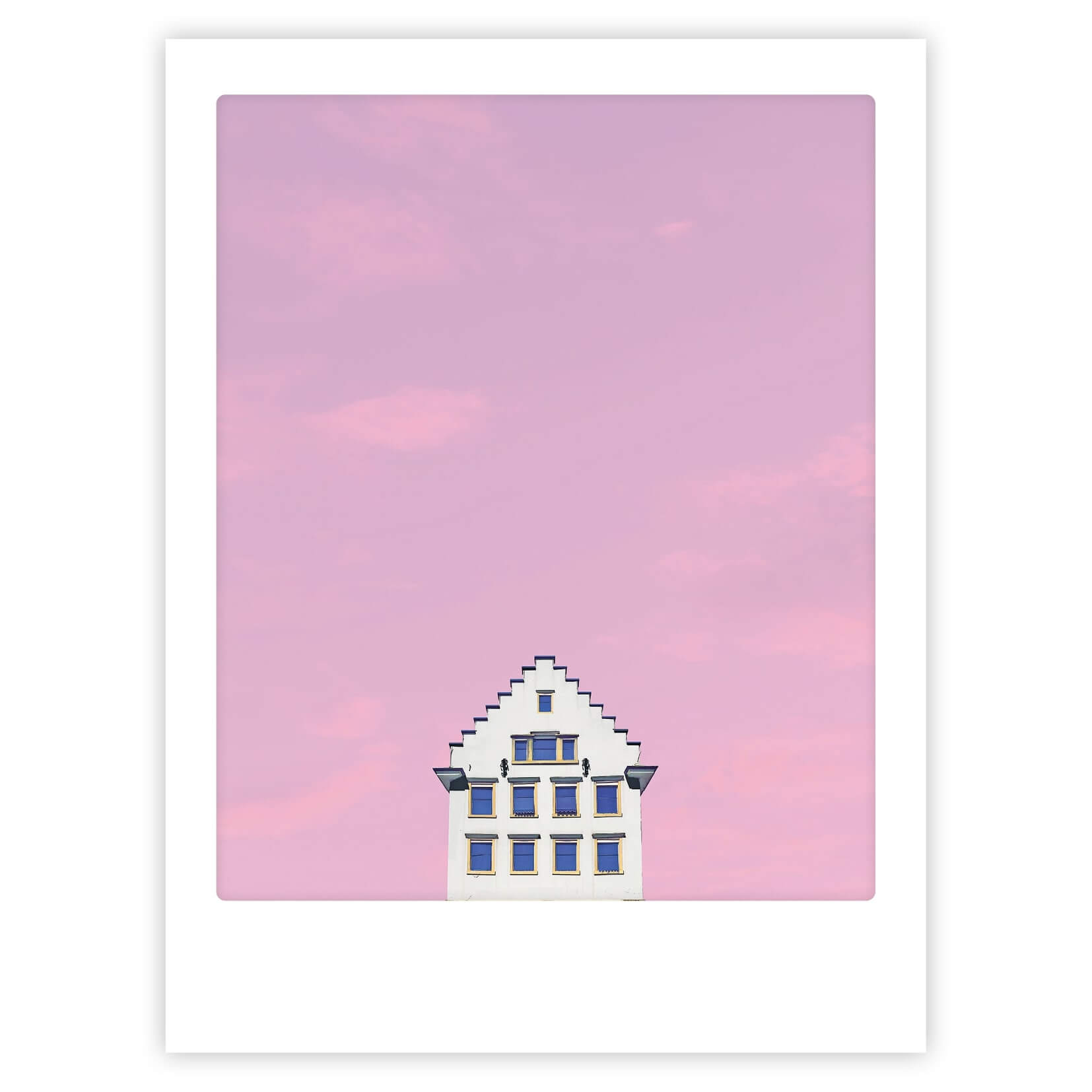 pickmotion-living-in-a-pink-world-art-poster-mit-echtglas-rahmen image 1