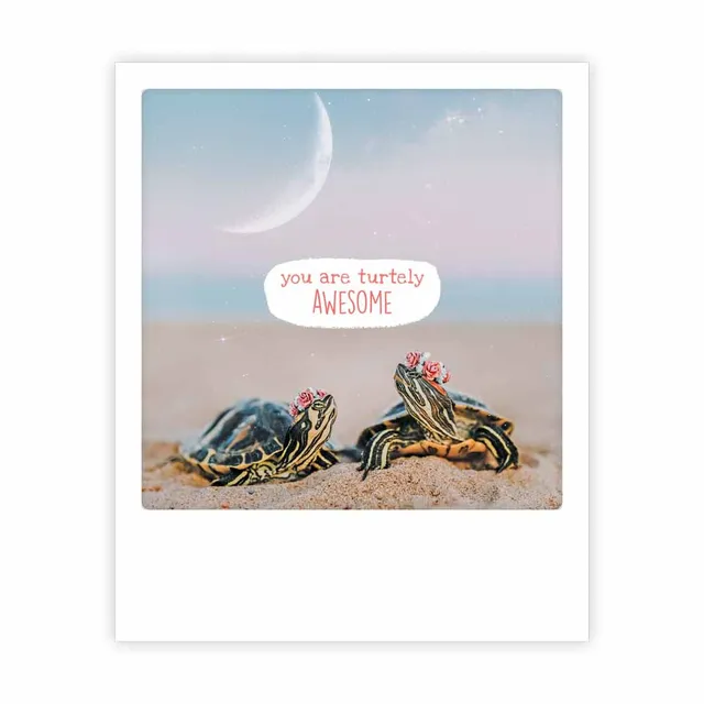pickmotion-you-are-turtely-awesome-postkarte-sofortbild-stil image 1