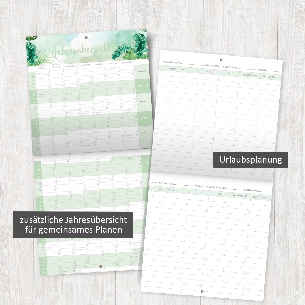 gr-tz-verlag-familienplaner-2024-5-spalten-tiere-wandkalender-22x43-cm image 3