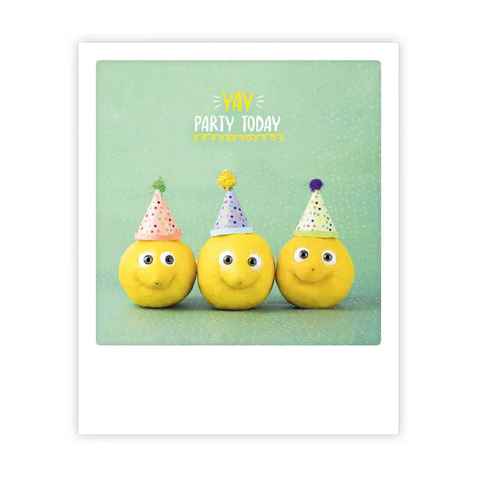 pickmotion-yay-party-today-lemons-postkarte-sofortbild-stil image 1