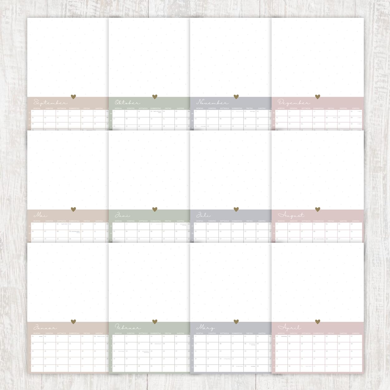 gr-tz-verlag-bastelkalender-blattgold-din-a4-kalender-mit-monats-bersicht-zum-ba image 7
