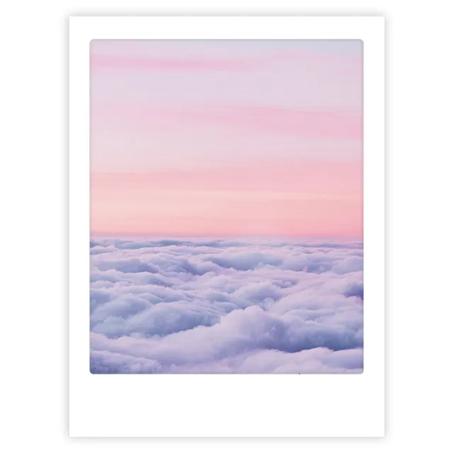 pickmotion-art-poster-pastel-clouds-mit-echtglas-rahmen image 1