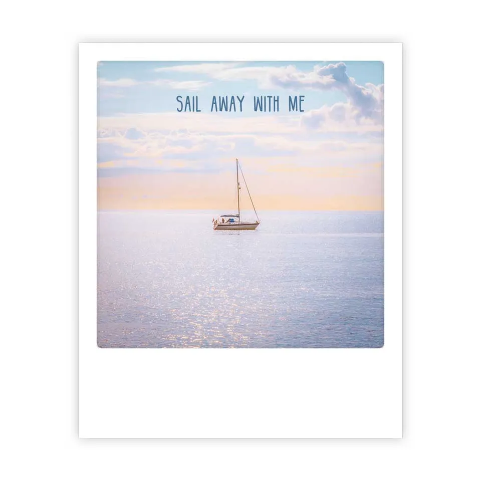 pickmotion-postkarte-sail-away-with-me-sofortbild-stil image 1
