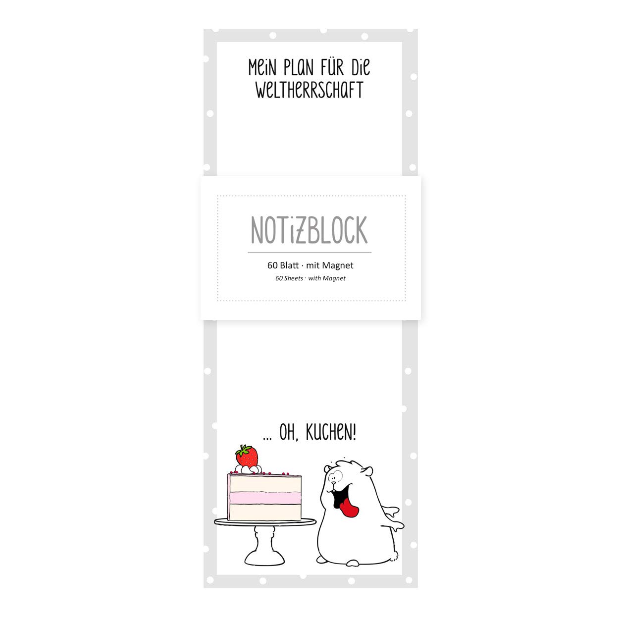 gr-tz-verlag-notizblock-katze-und-kuchen-magnetblock-8-x-21-cm-60-blatt-blanko image 1