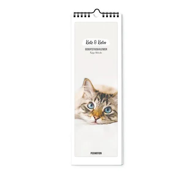 pickmotion-katz-kater-geburtstagskalender-12x36-cm-jahresunabh-ngig image 1