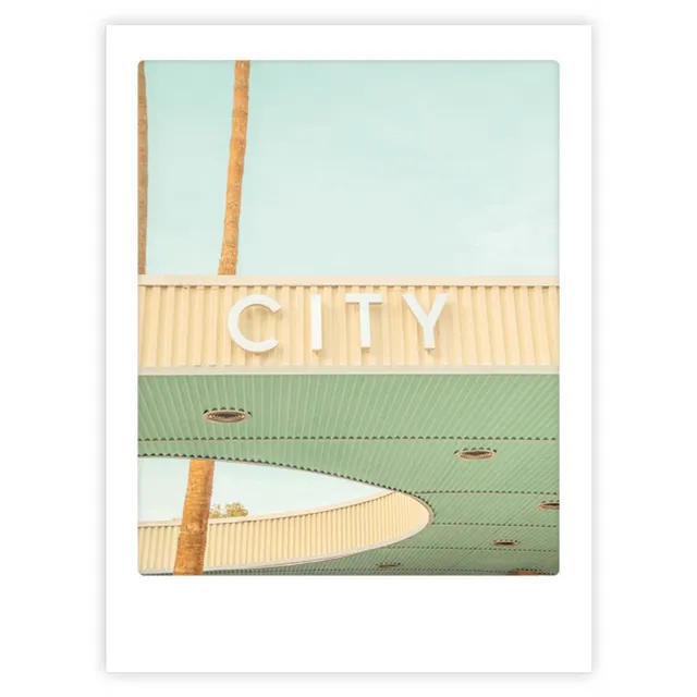 pickmotion-pastel-city-art-poster-mit-echtglas-rahmen image 1