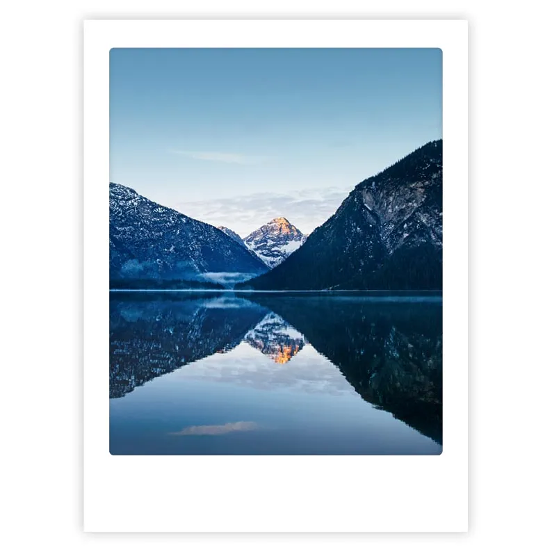 pickmotion-blue-lake-art-poster-mit-echtglas-rahmen image 1