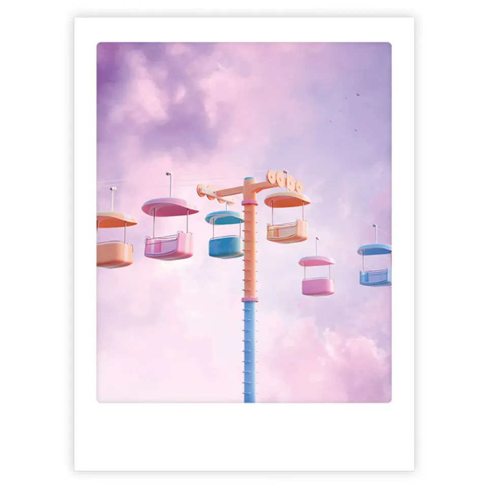 pickmotion-gondola-to-your-dreams-art-poster-mit-echtglas-rahmen image 1
