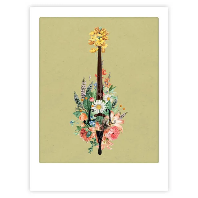 pickmotion-flower-violin-art-poster-mit-echtglas-rahmen image 1