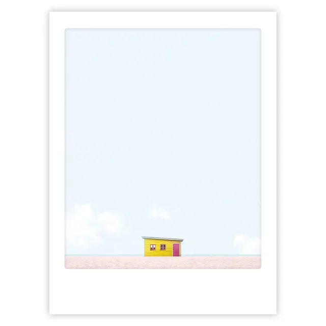 pickmotion-art-poster-a-happy-house-mit-echtglas-rahmen image 1