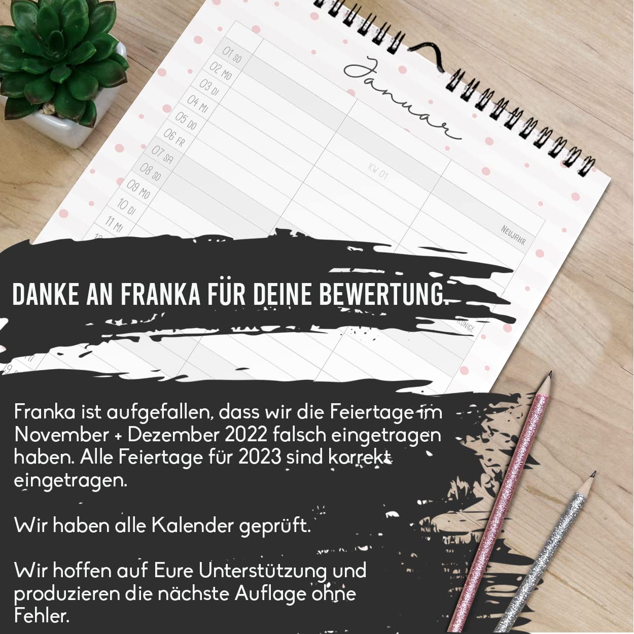 gr-tz-verlag-planer-f-r-zwei-2023-blattgold-wandkalender-3-spaltig image 2