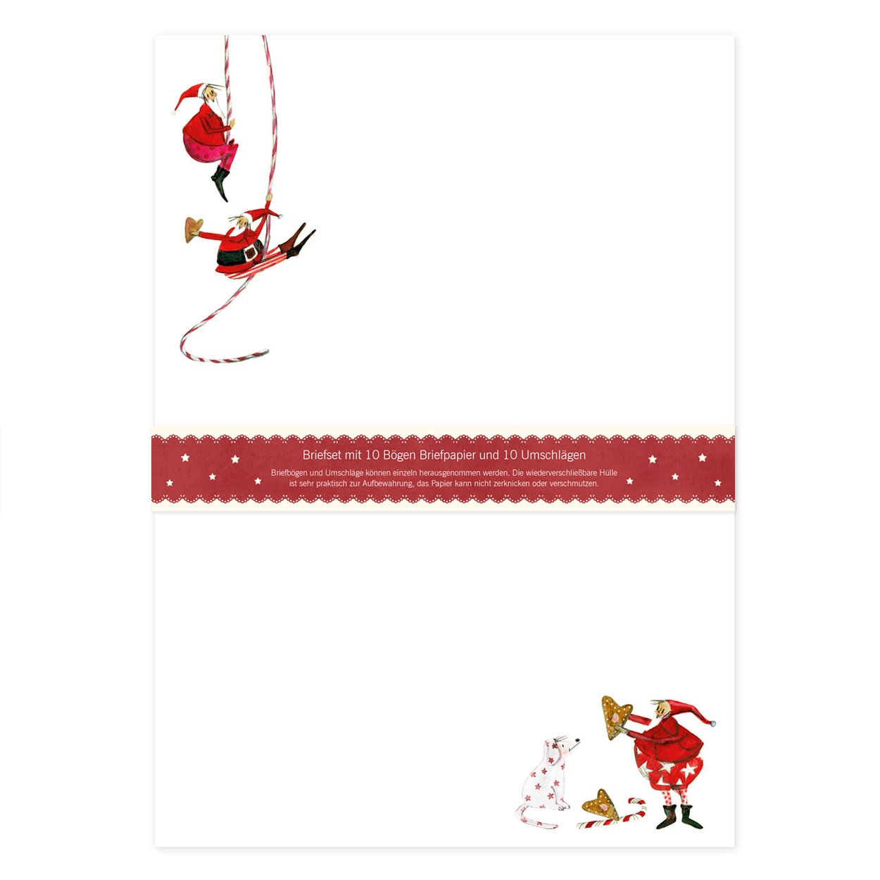 gr-tz-verlag-briefpapier-set-wichtel-an-schn-ren-din-a4-mit-umschl-gen image 1