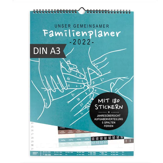 gr-tz-verlag-familienplaner-5-spalten-din-a3-xl-wandkalender-mit-stickern image 1