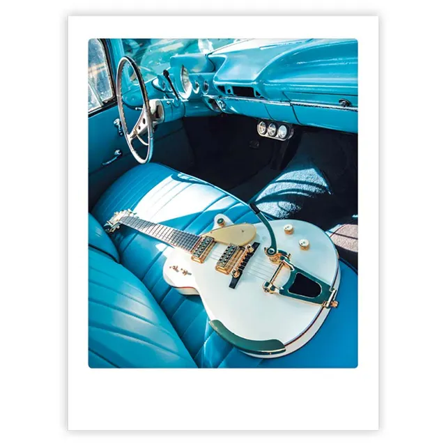 pickmotion-art-poster-music-in-the-car-wandposter-mit-echtglas-rahmen-option image 1