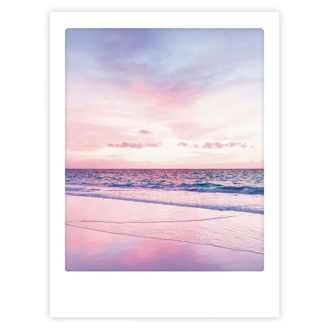 pickmotion-art-poster-pink-ocean-mit-echtglas-rahmen image 1