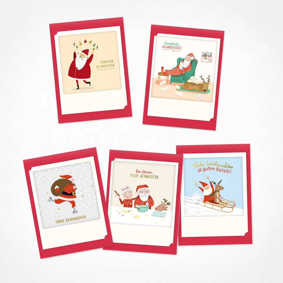 pickmotion-himmlische-weihnachten-5er-kleine-klappkarten-set-10x13-5-cm image 1