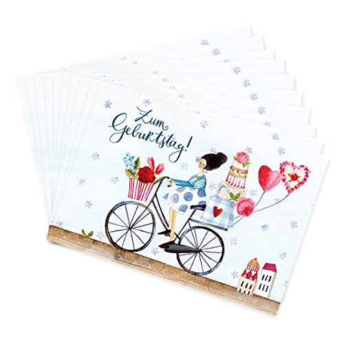 gr-tz-verlag-gl-ckwunschkarten-geburtstag-10er-set-fahrrad-happy-birthday-mit-um image 3