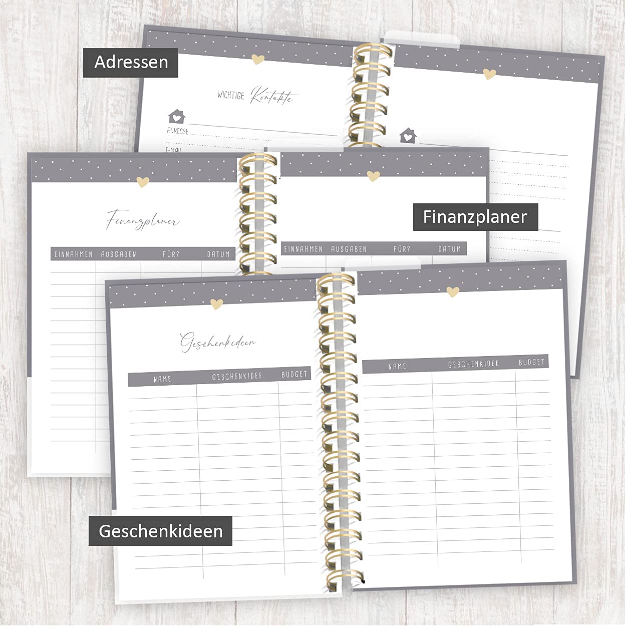gr-tz-verlag-organizer-2022-a5-wochenplaner-1-woche-2-seiten-ringbuch-goldfolie image 5