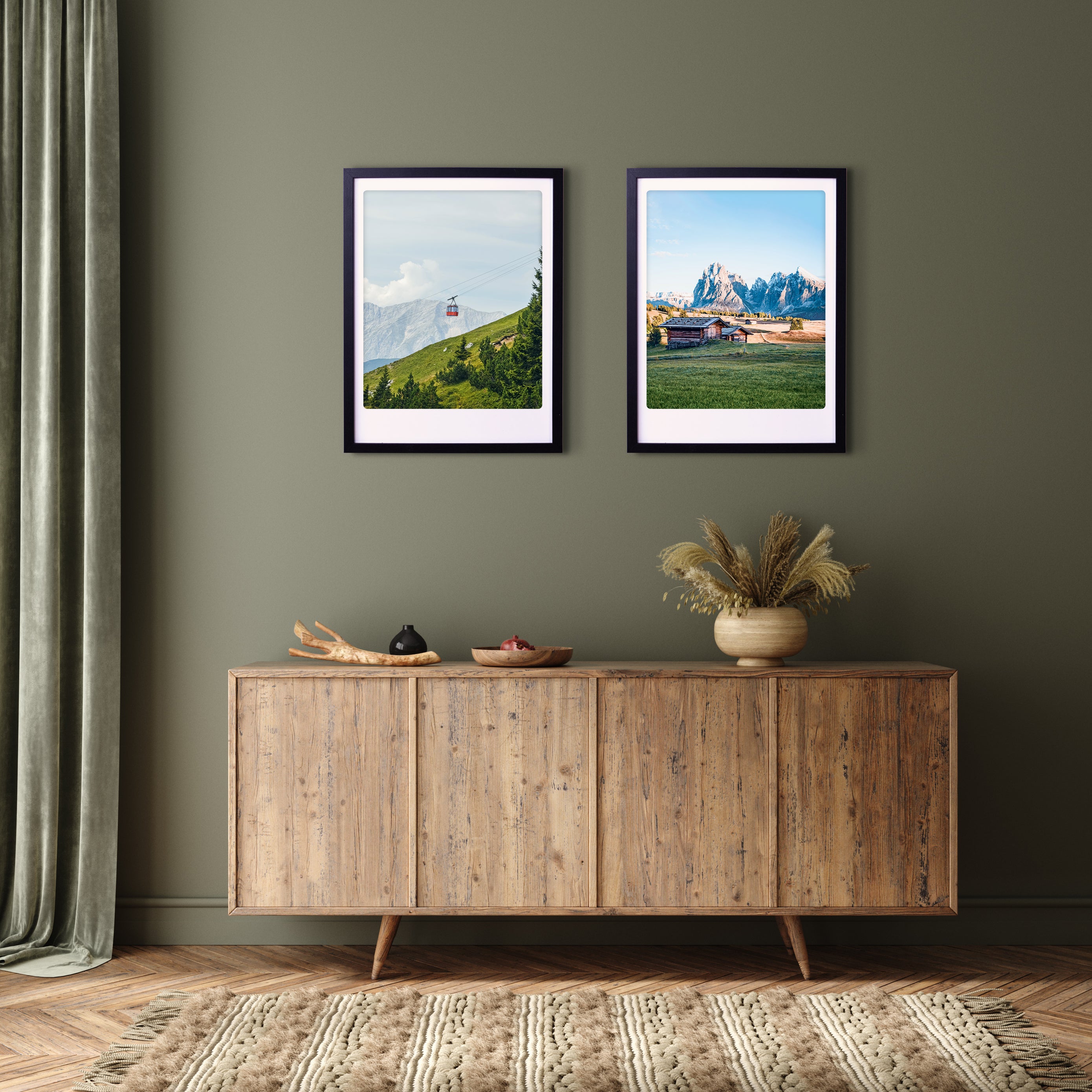 pickmotion-bergauf-art-poster-mit-echtglas-rahmen image 2