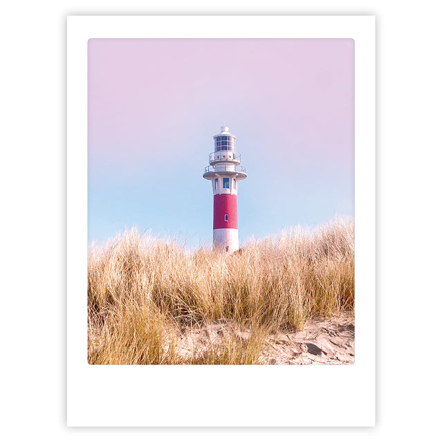 pickmotion-sunset-lighthouse-art-poster-mit-echtglas-rahmen image 1