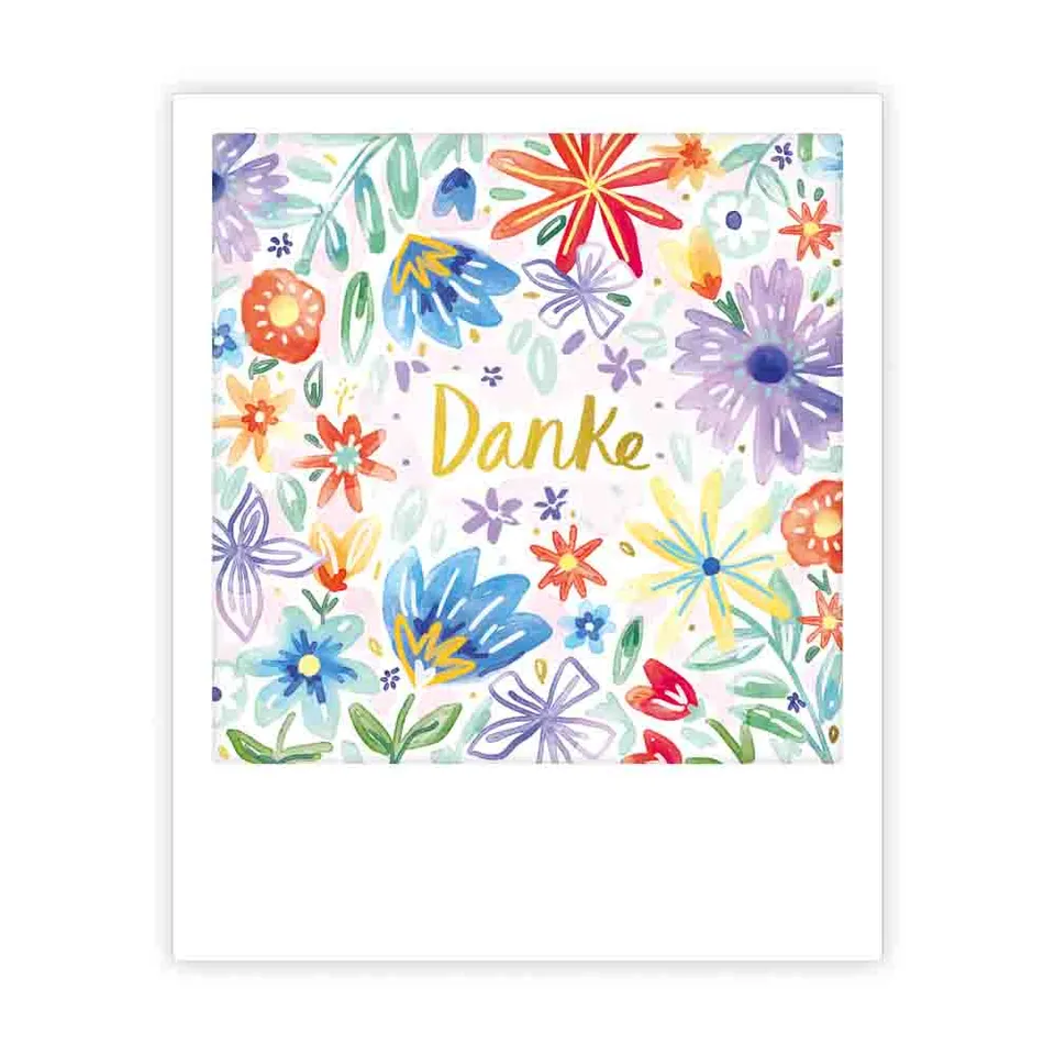 pickmotion-kleine-postkarte-danke-blumenmuster image 1