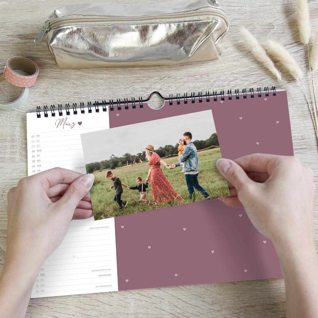 gr-tz-verlag-bastelkalender-2024-blattgold-wandkalender-a4-querformat-zum-selbst image 3