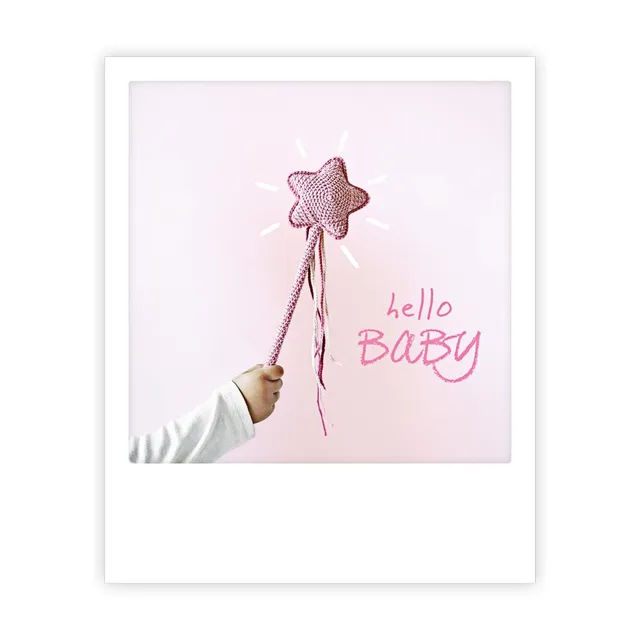 pickmotion-hello-baby-star-postkarte-sofortbild-stil-einzelmotiv image 1