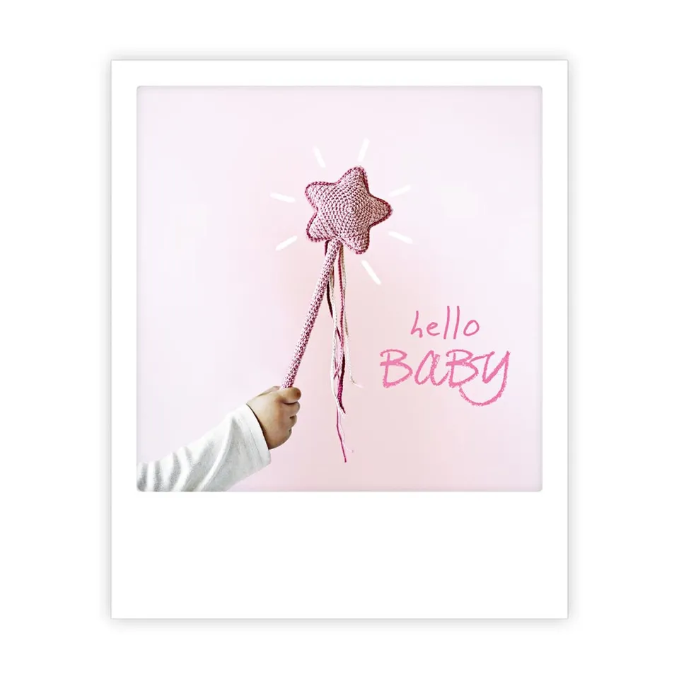 pickmotion-hello-baby-star-postkarte-sofortbild-stil-einzelmotiv image 1