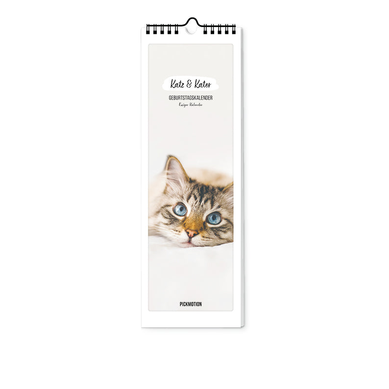 pickmotion-katz-kater-geburtstagskalender-12x36-cm-jahresunabh-ngig image 1