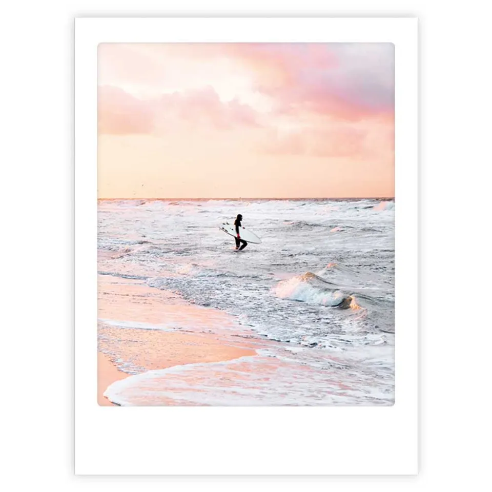 pickmotion-pastel-surfer-dream-art-poster-mit-echtglas-rahmen image 1