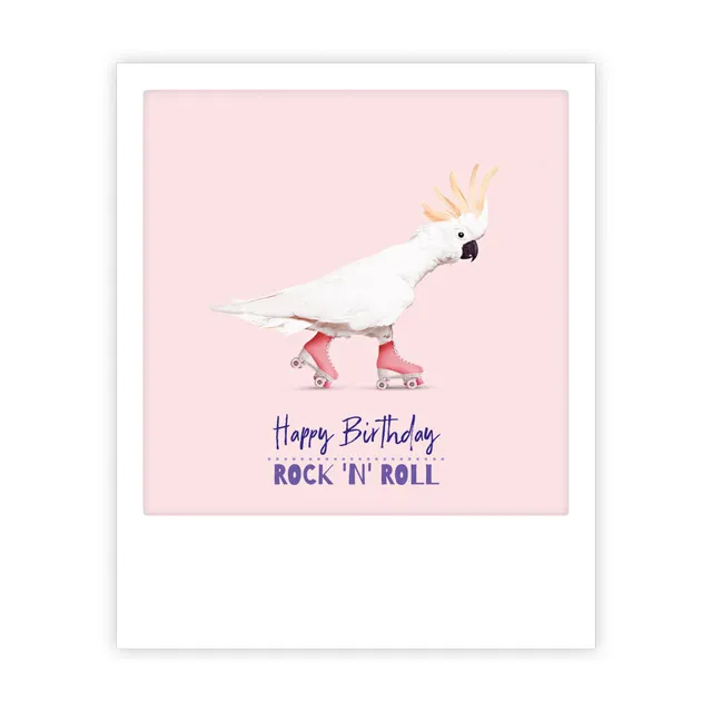 pickmotion-rollerskating-parrot-postkarte-sofortbild-stil image 1