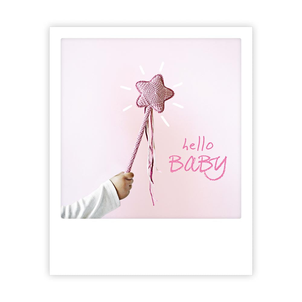 pickmotion-hello-baby-star-postkarte-sofortbild-stil-einzelmotiv image 1
