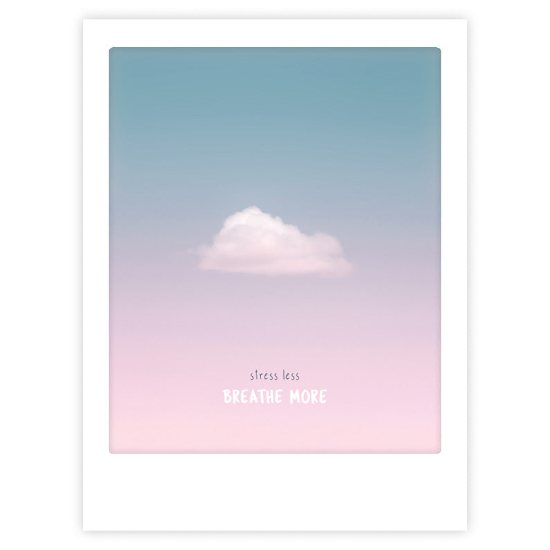 pickmotion-less-stress-art-poster-mit-echtglas-rahmen image 1