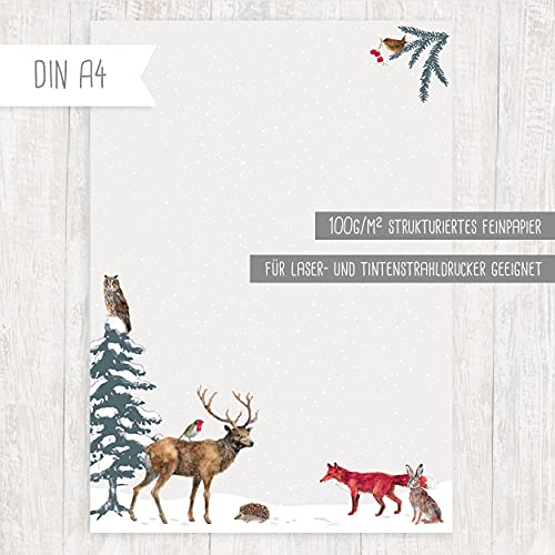 gr-tz-verlag-briefpapier-set-weihnachtswald-din-a4-mit-umschl-gen image 6