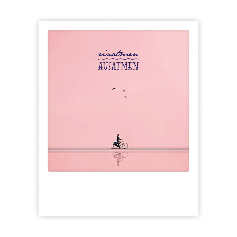 pickmotion-einatmen-ausatmen-postkarte-im-sofortbild-stil image 1